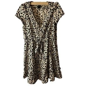 Marc Jacobs Black Label Women’s 100% Silk Floral Print Ruffled Dress SZ 8